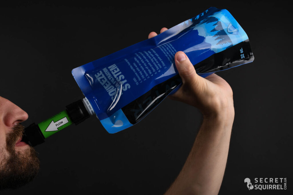 Sawyer 32oz Squeeze Pouch: застосування з фільтром Sawyer Mini - secretsquirrel.com.ua