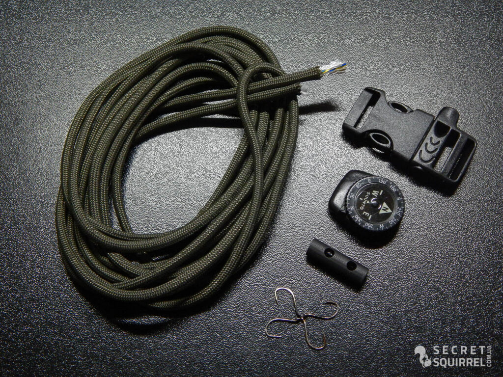Guardian Paracord Type-III-S: компоненти браслета виживання - secretsquirrel.com.ua